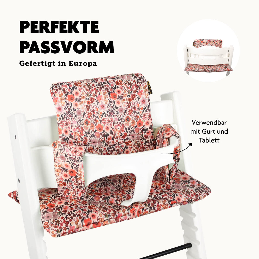 Easy installation on Stokke Tripp Trapp with UKJE cushion in minutes.