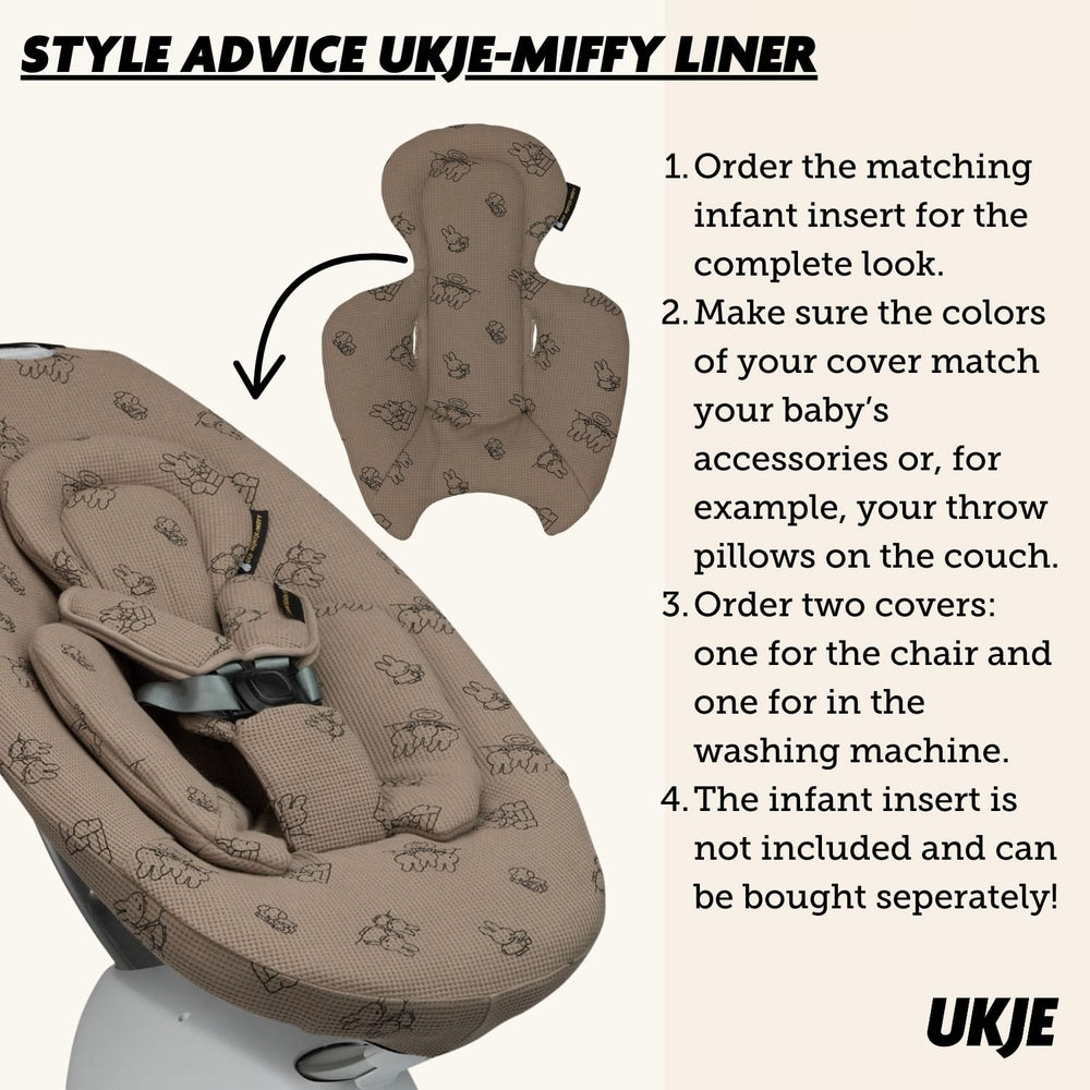UKJE MamaRoo5 swing cover closeup highlights soft, durable fabric and neat stitching