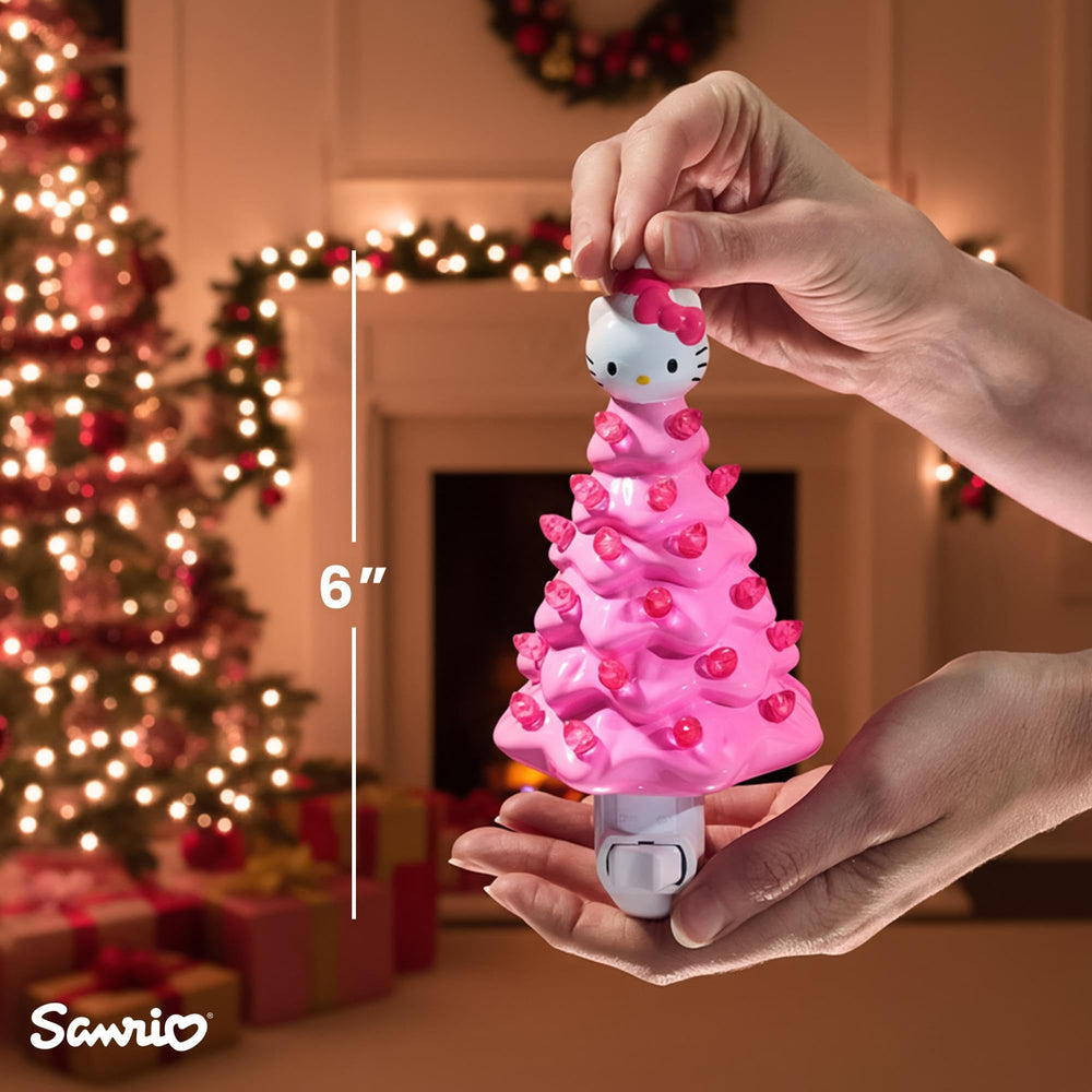 Ukonic Sanrio Hello Kitty pink kid-friendly nightlight in a cozy space