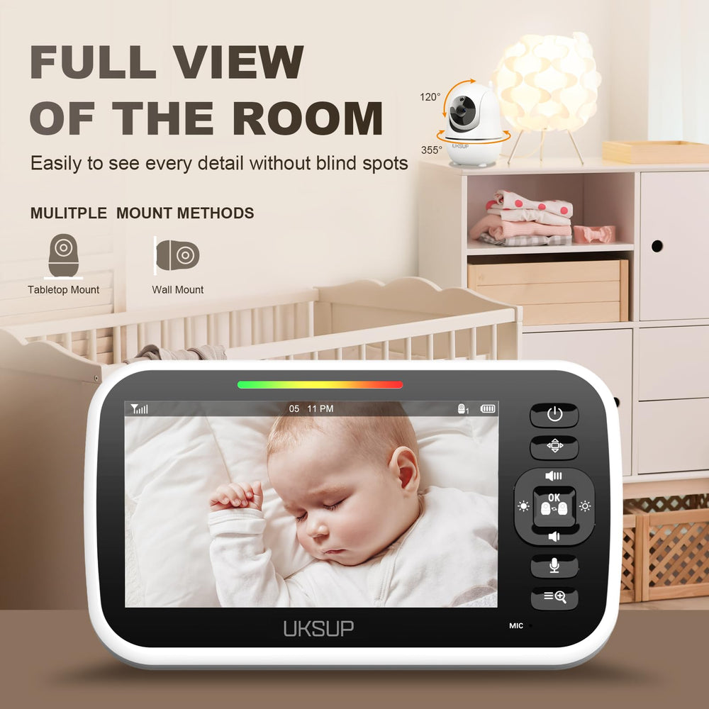 UKSUP 5-inch LCD display enables crisp daytime viewing.