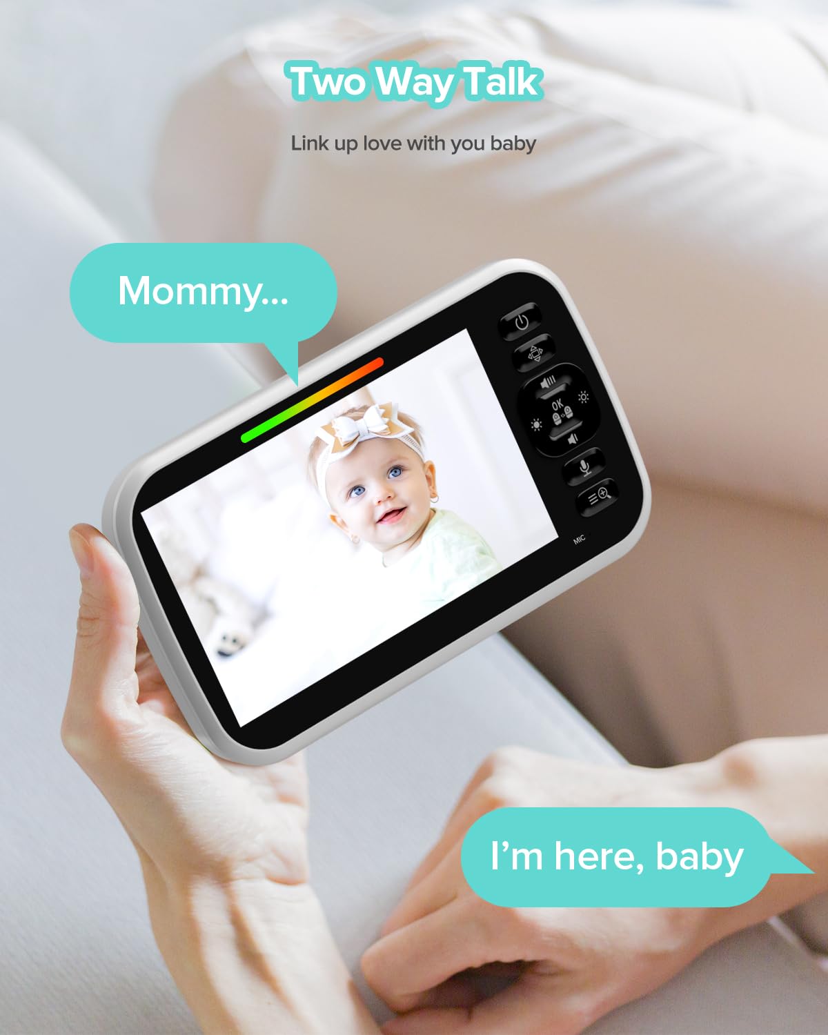 UKSUP two-way talk lets you soothe with your voice.