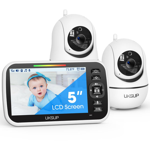 UKSUP SM663V2 baby monitor with a 5-inch display for clear viewing