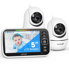 UKSUP SM663V2 baby monitor with a 5-inch display for clear viewing