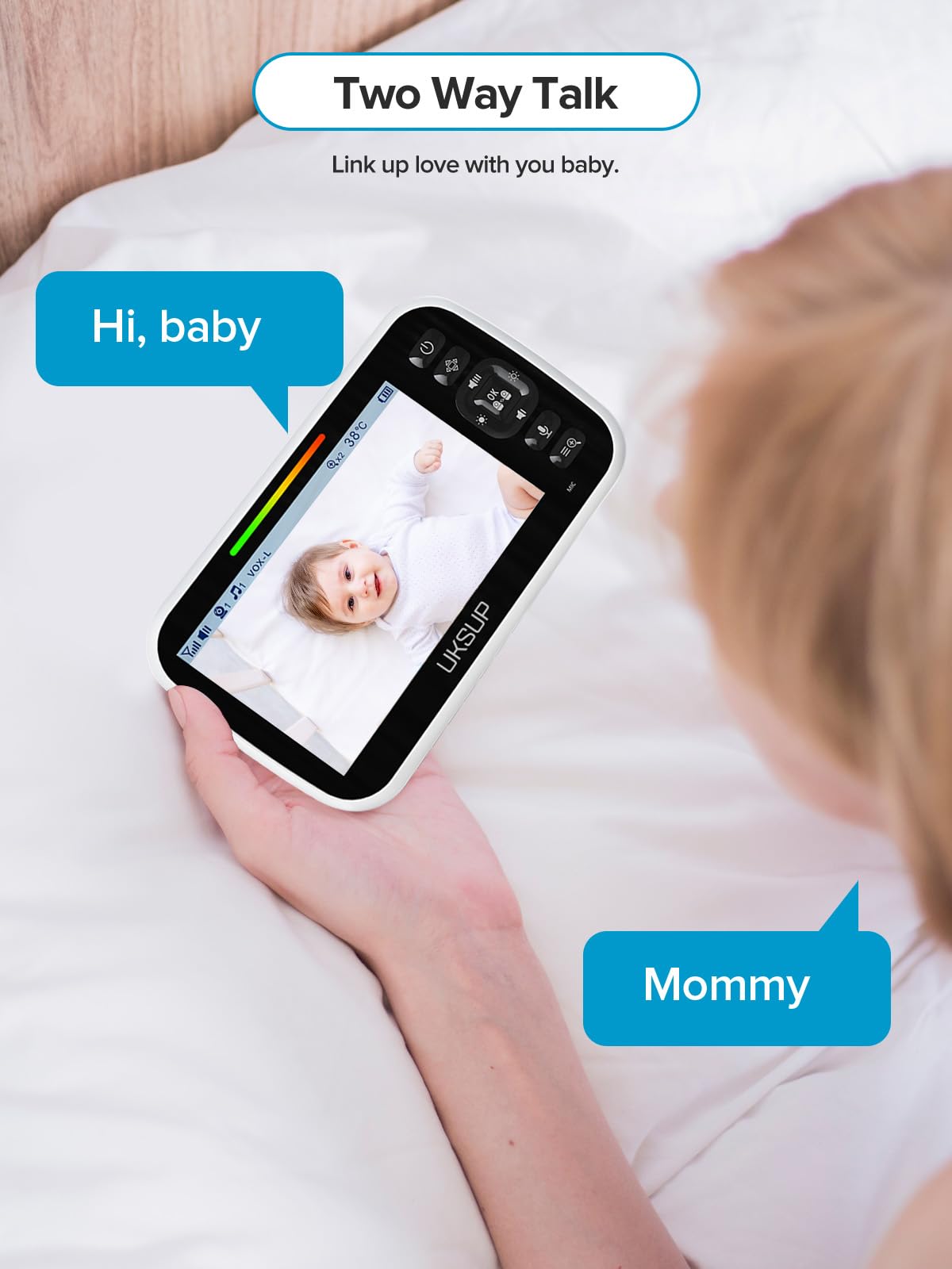 UKSUP SM663V2 two-way talk and lullabies soothe baby