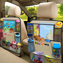 ULEEKA tablet pocket with clear viewer window fits tablets up to 11 inches for entertainment.