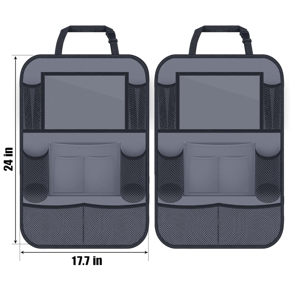 Tablet pocket with clear viewer suits 11-inch devices.