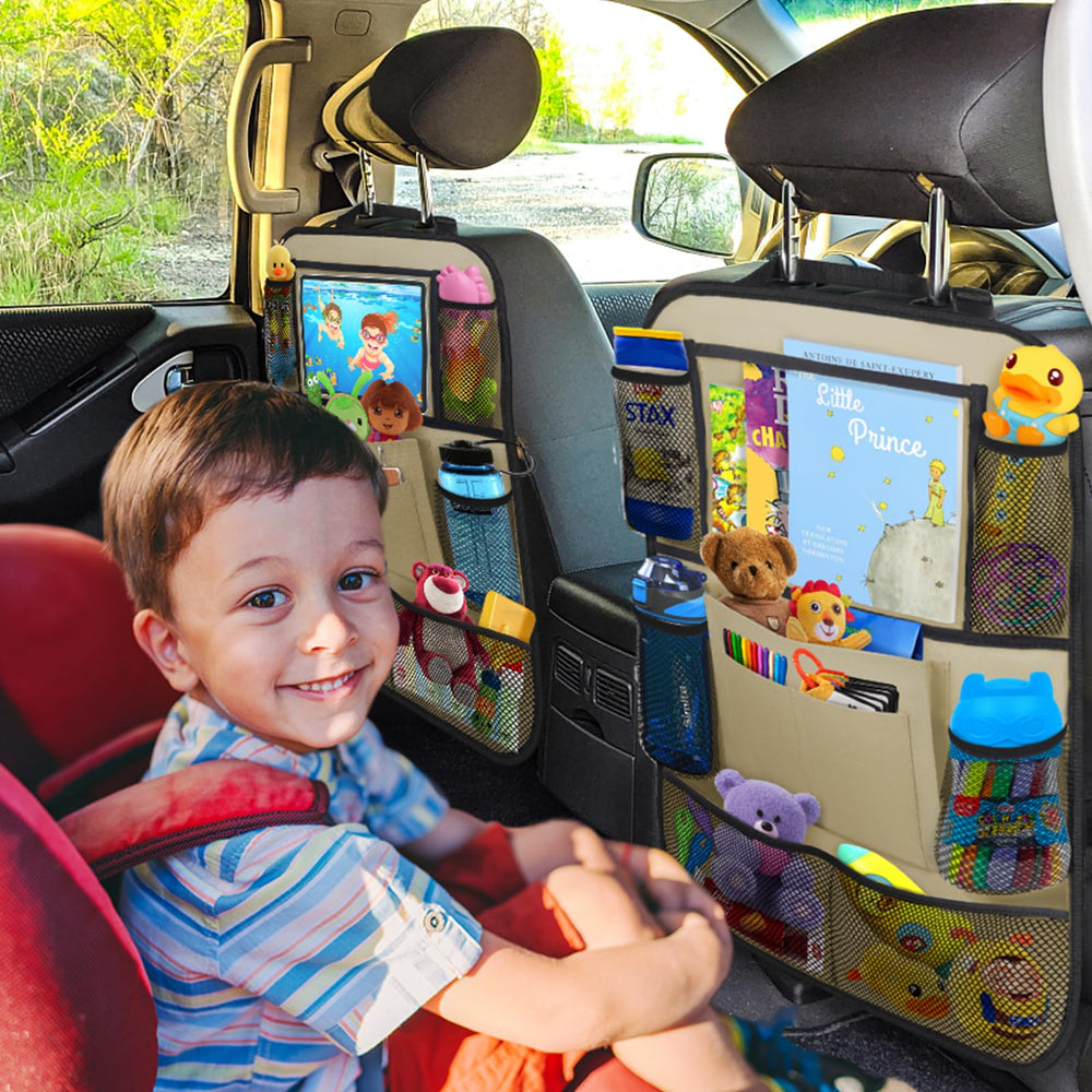 ULEEKA travel solution for families, keeping kid essentials organized on road trips.