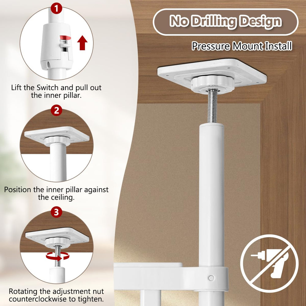 Ulifemate no-drill pressure mount installation for quick setup.