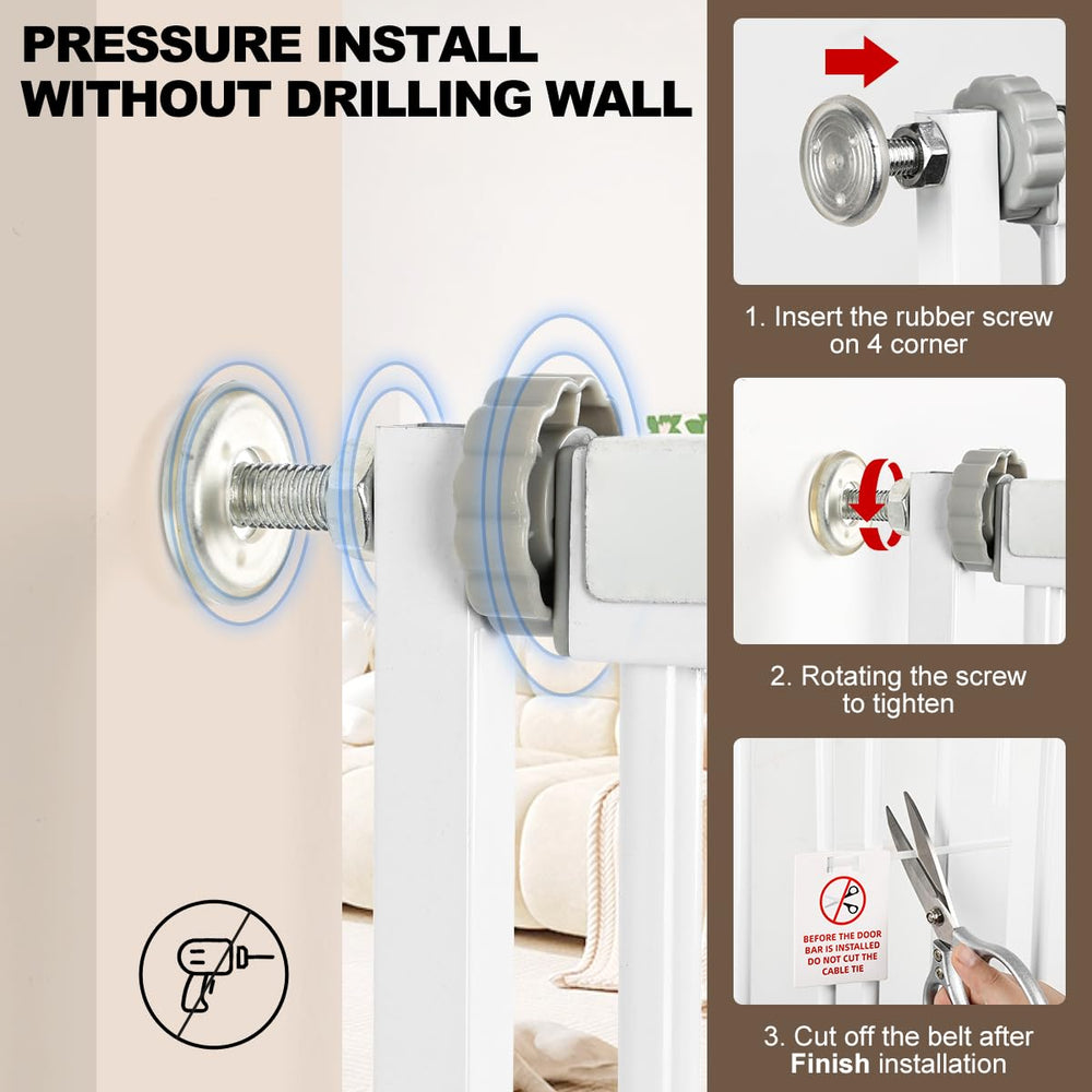 Ulifemate pressure-mount installation protects walls with no drilling required.