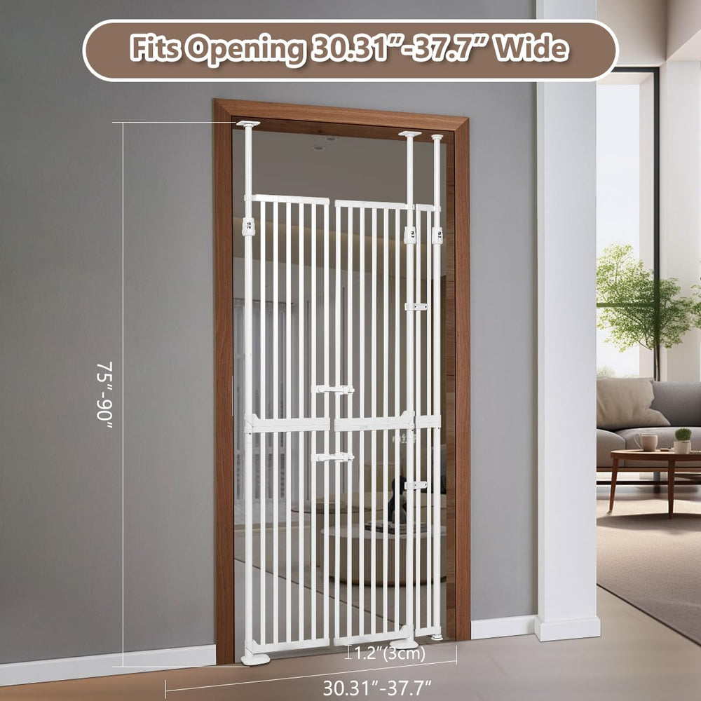 Ulifemate fits spaces 30.3 to 38.27 inches wide with tall ceilings.
