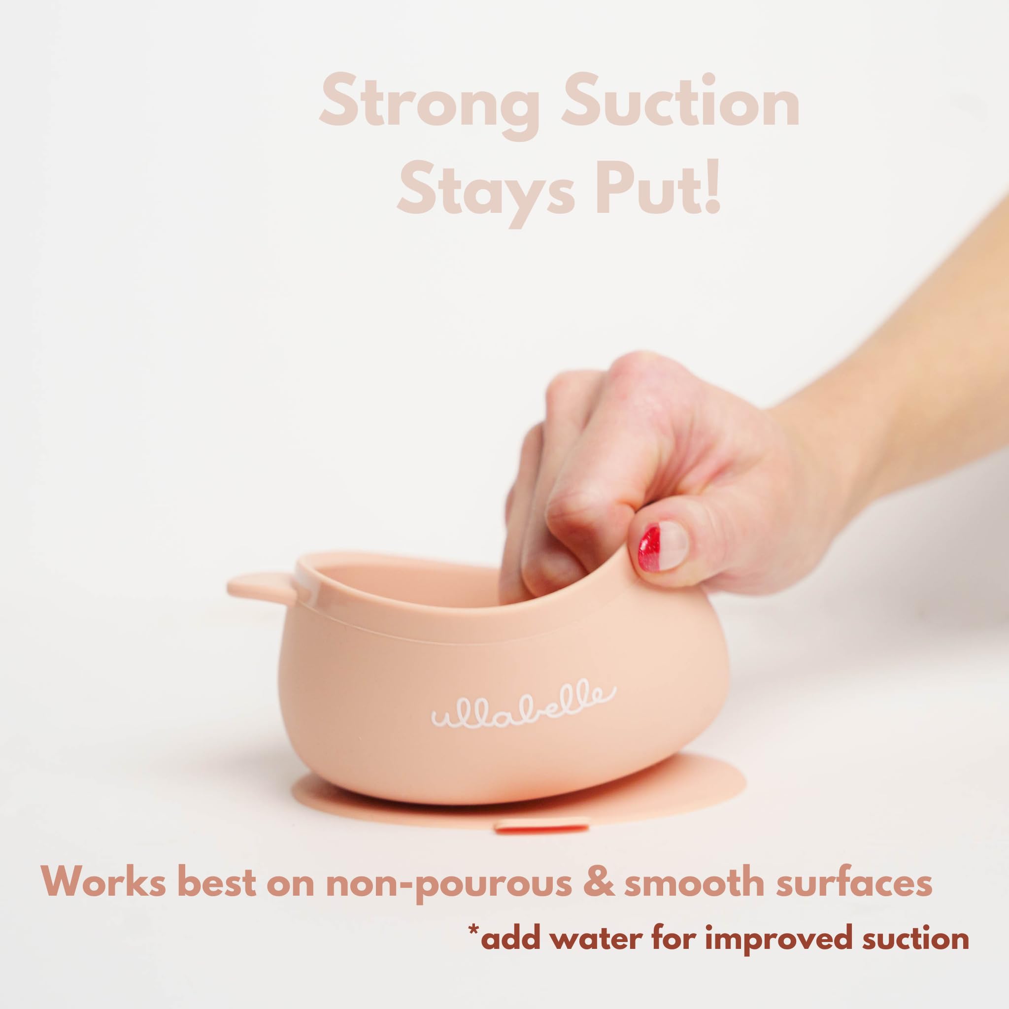 Ullabelle silicone set is microwave and dishwasher safe.