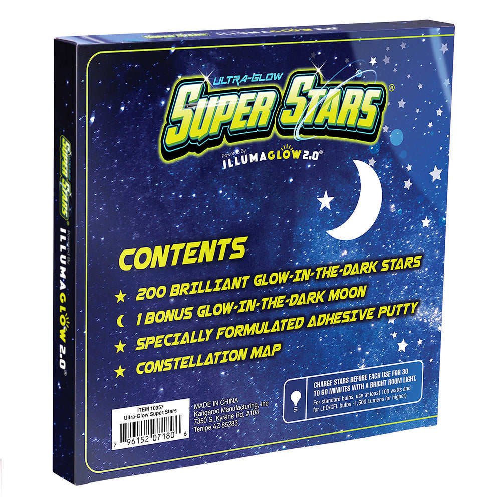 Nursery decor using Ultra-Glow Super Stars safe materials.