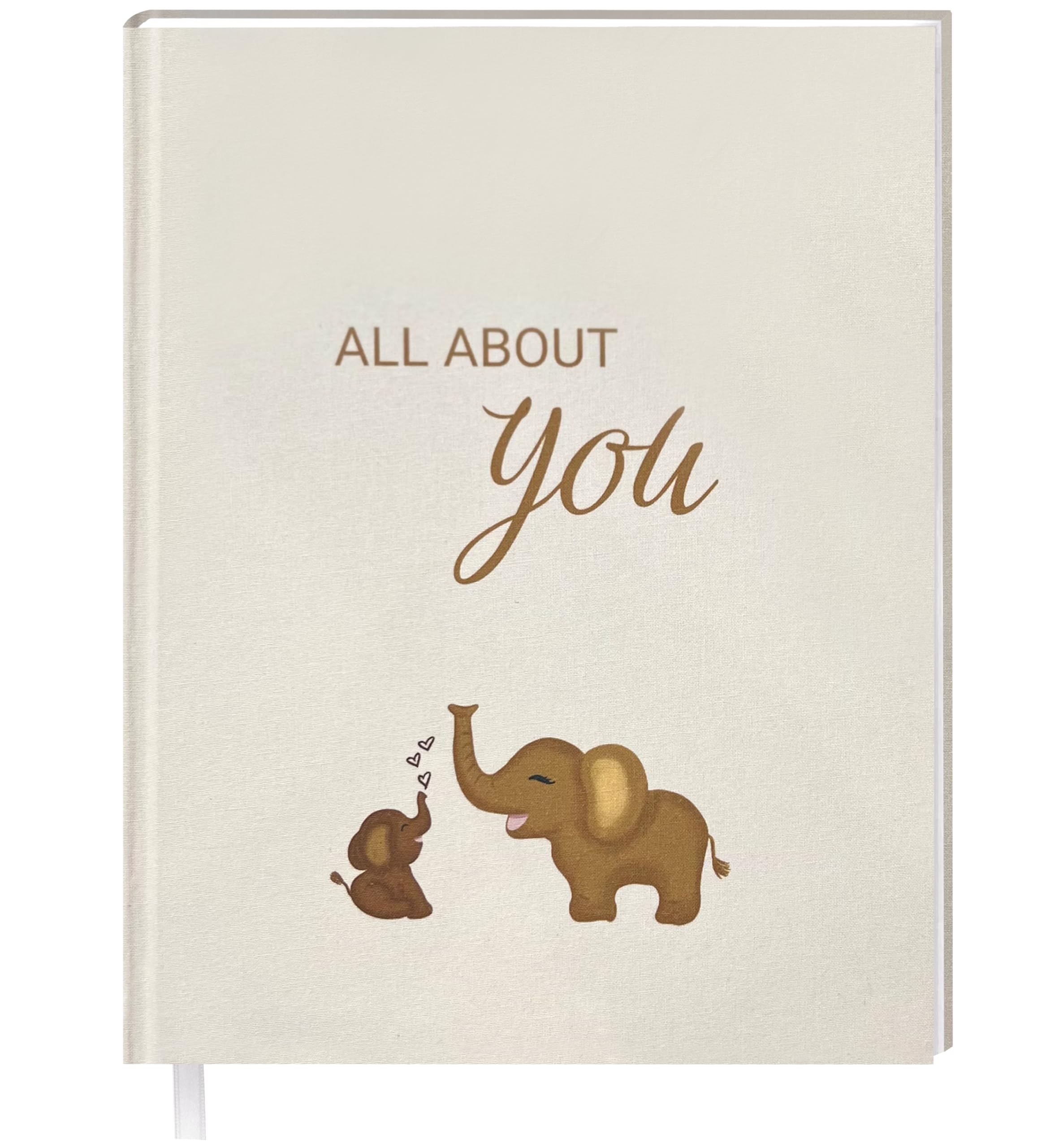 UM Novelties Baby's First Year Book cover shows minimalist design for a timeless keepsake