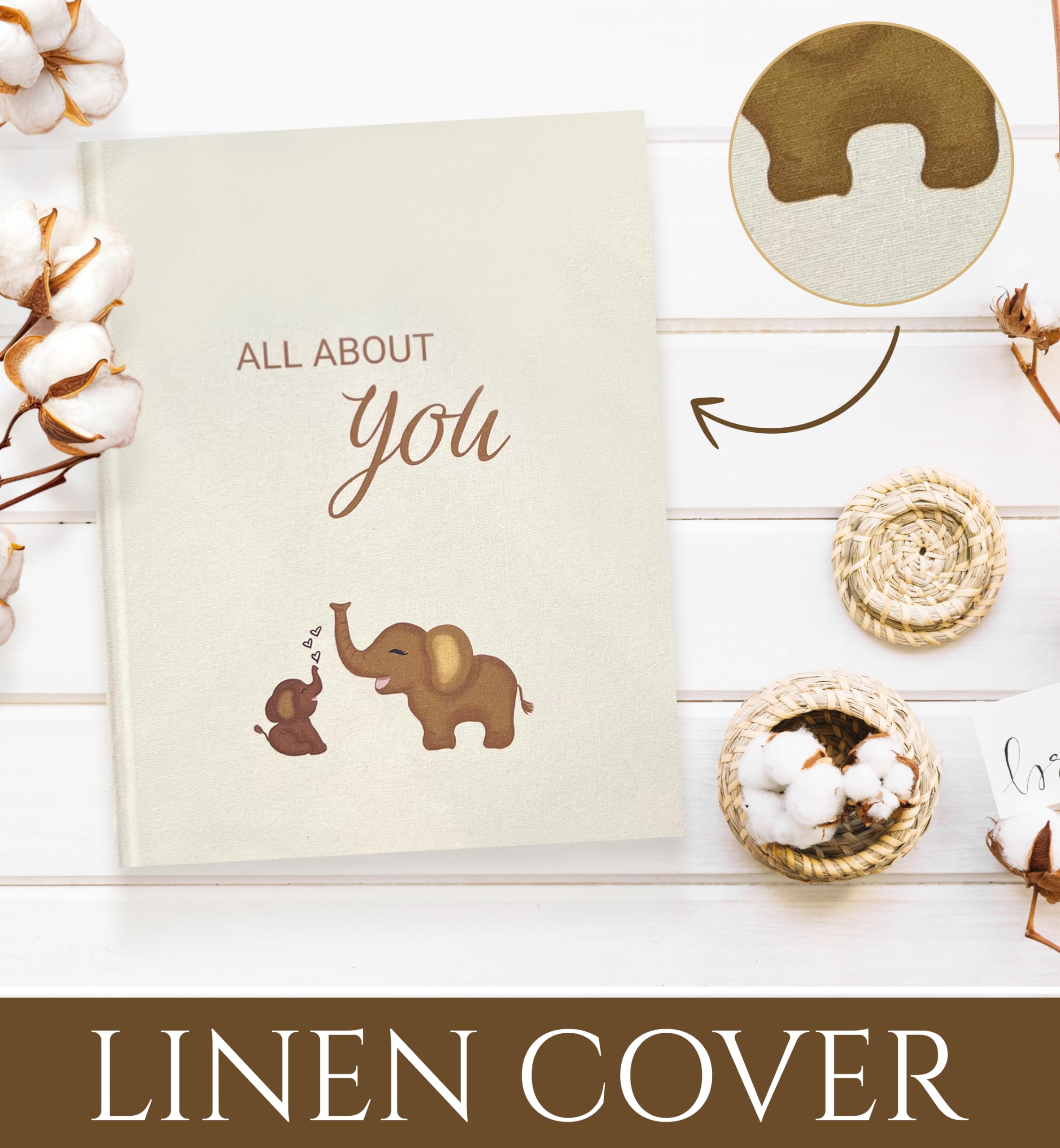UM Novelties Baby's First Year Book dimensions reveal generous journaling space