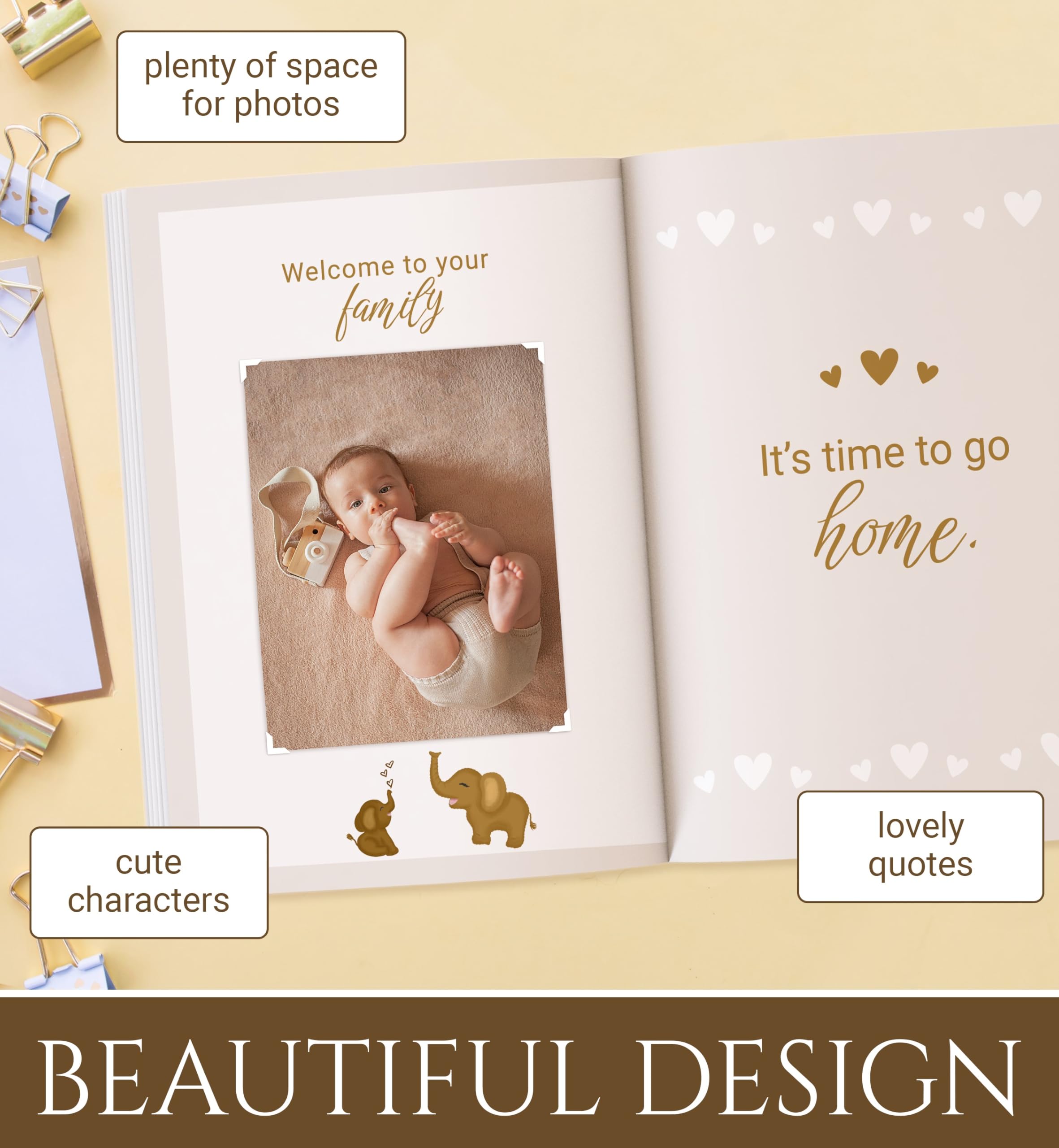 UM Novelties Baby's First Year Book photo spots organize memories stylishly