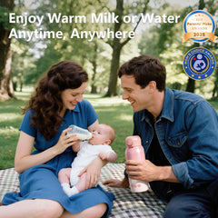 Umakep warmer demonstrating 2-minute heat for quick night feeds