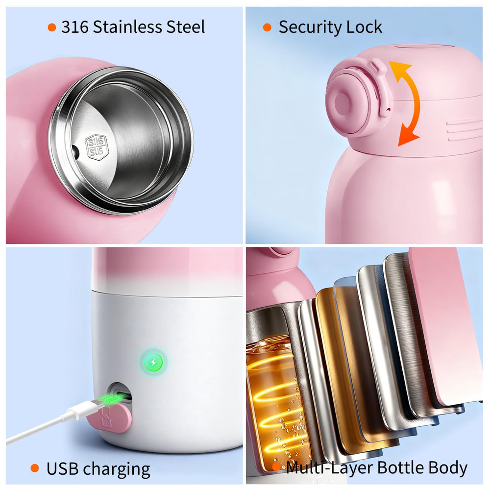 Umakep cordless design and USB-C charging for car trips