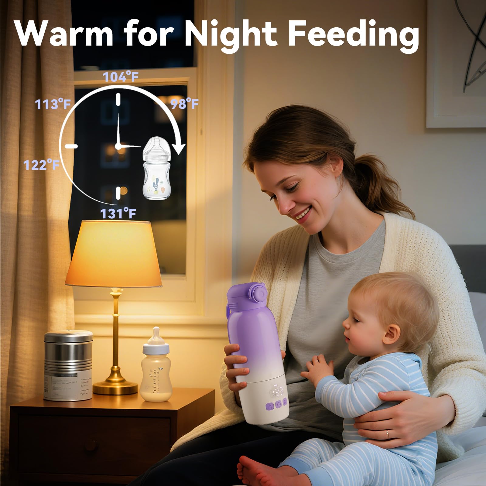 Umakep smart temperature control with LED display for precise heating.