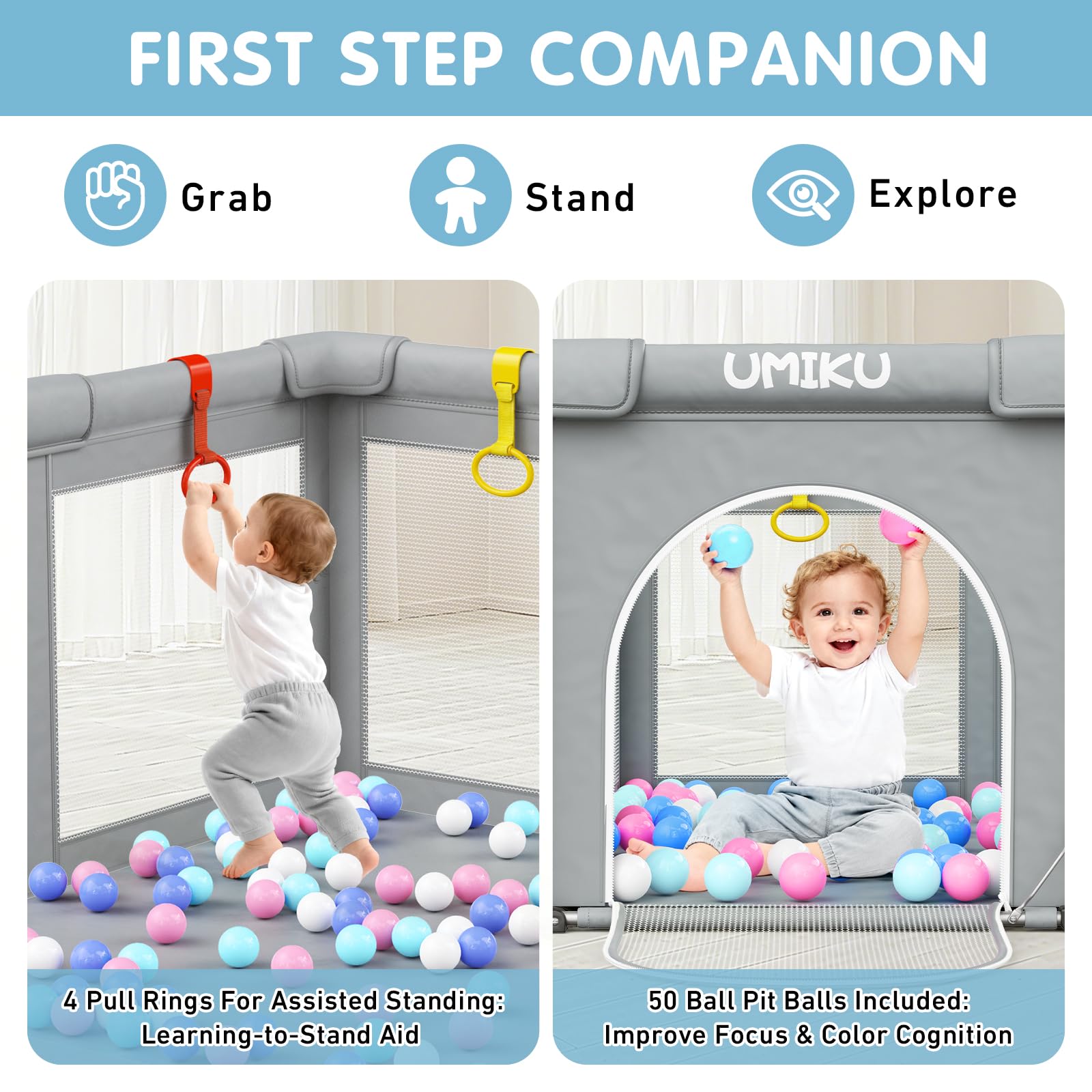 UMIKU arch doorway encourages crawling in a safe space