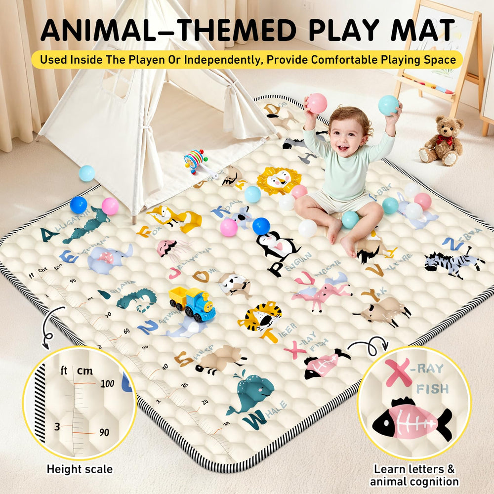 UMIKU Baby Playpen dual-door design allows easy entry for caregivers