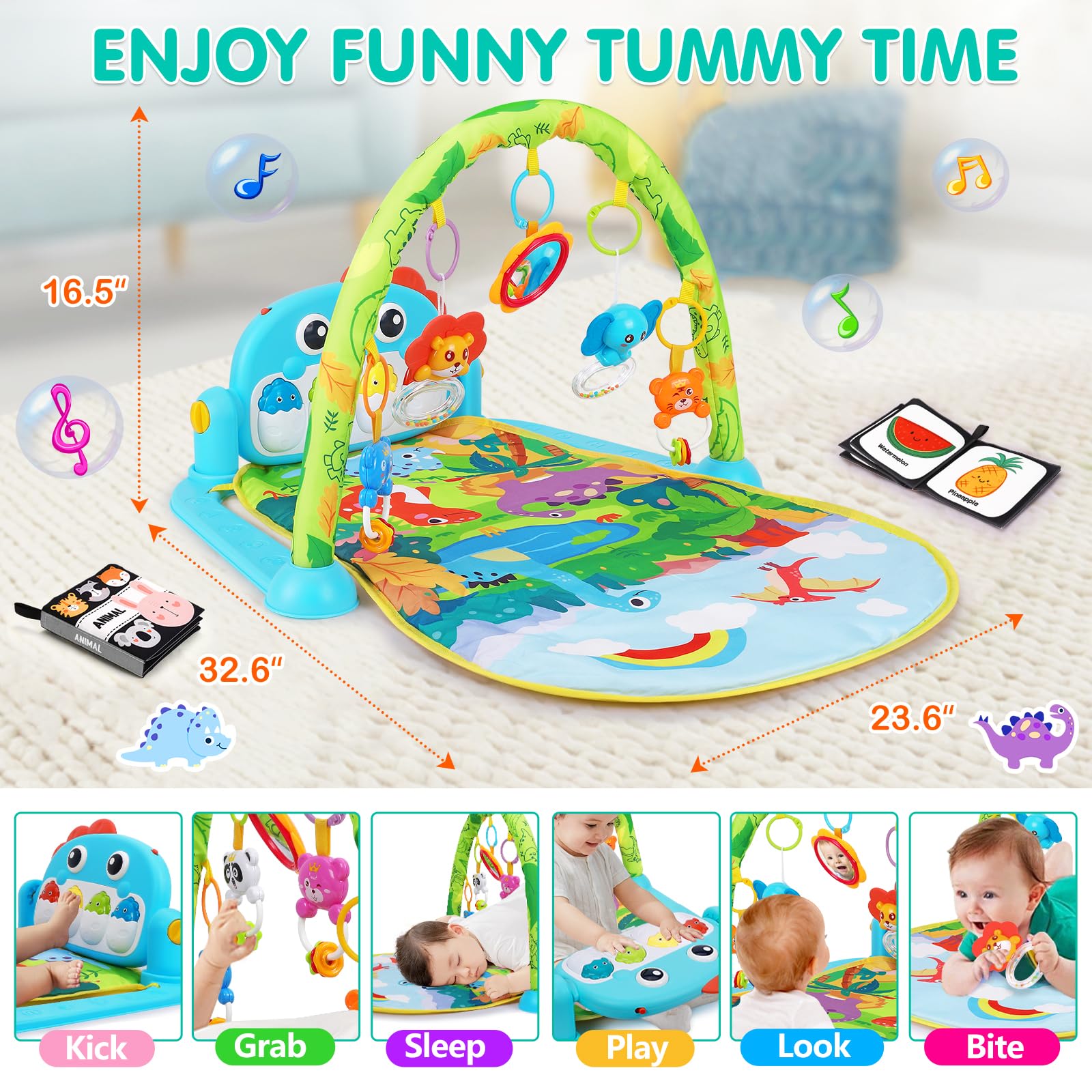 UMIKU musical activity center featuring piano tunes for infants