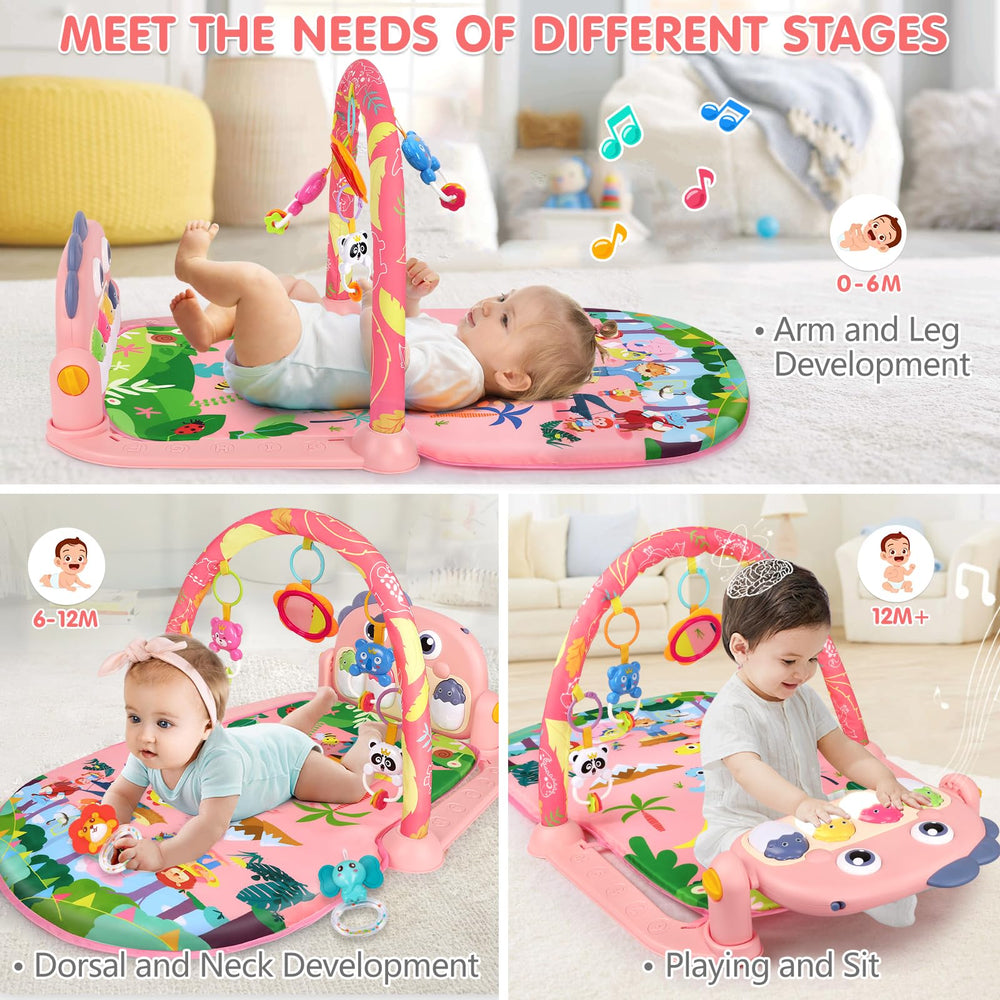 UMIKU piano toys interaction closeup showing musical stimulation during play.