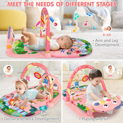 UMIKU piano toys interaction closeup showing musical stimulation during play.