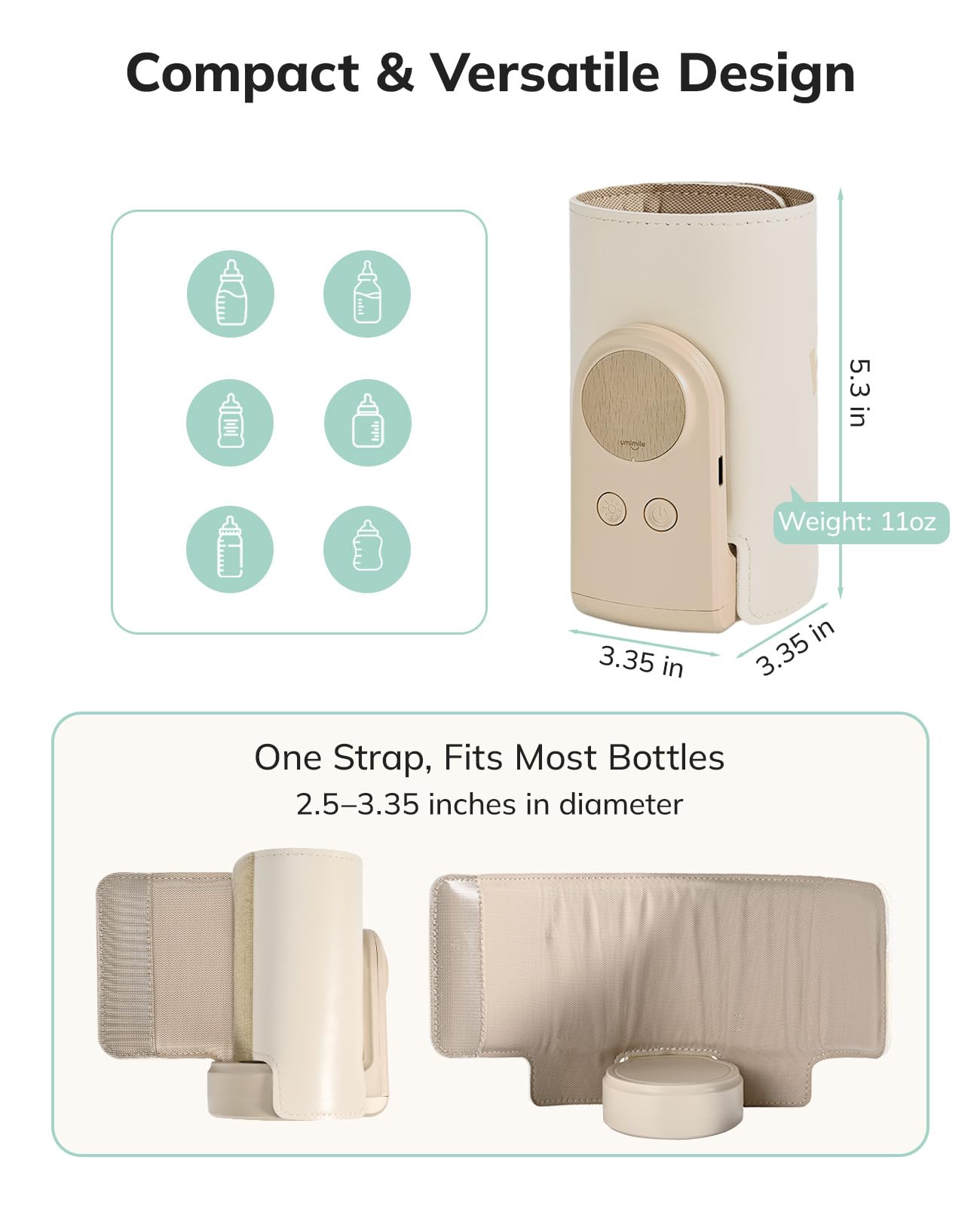 1-year warranty on the Umimile portable bottle warmer.