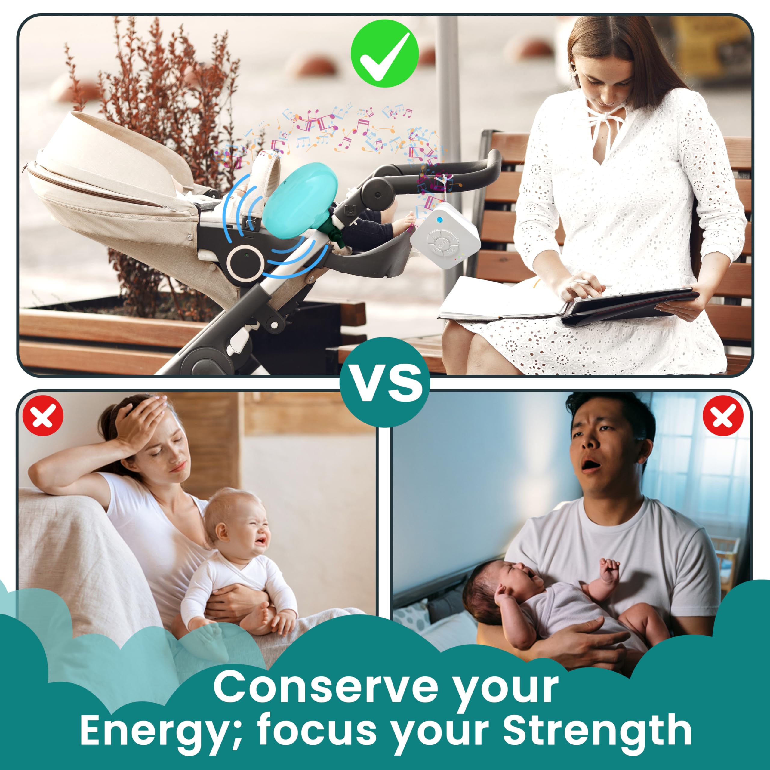 UMINDUS SensaRocker hands-free-rocking allows you to multitask.