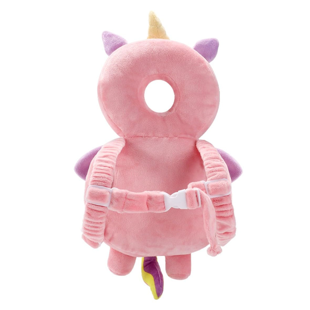 Umtiti pink unicorn back-pack style head protection for toddlers