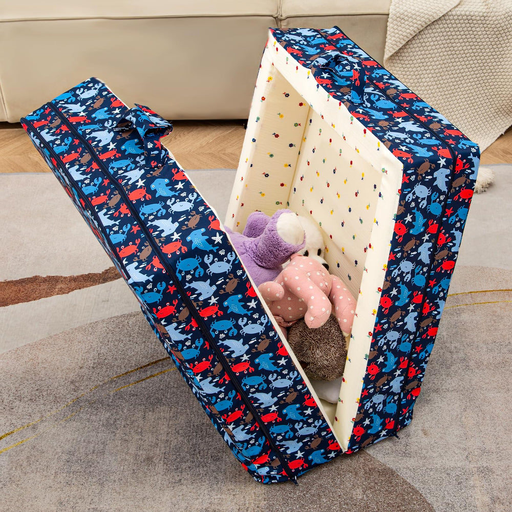 Umoving foldable design with Velcro straps for storage.