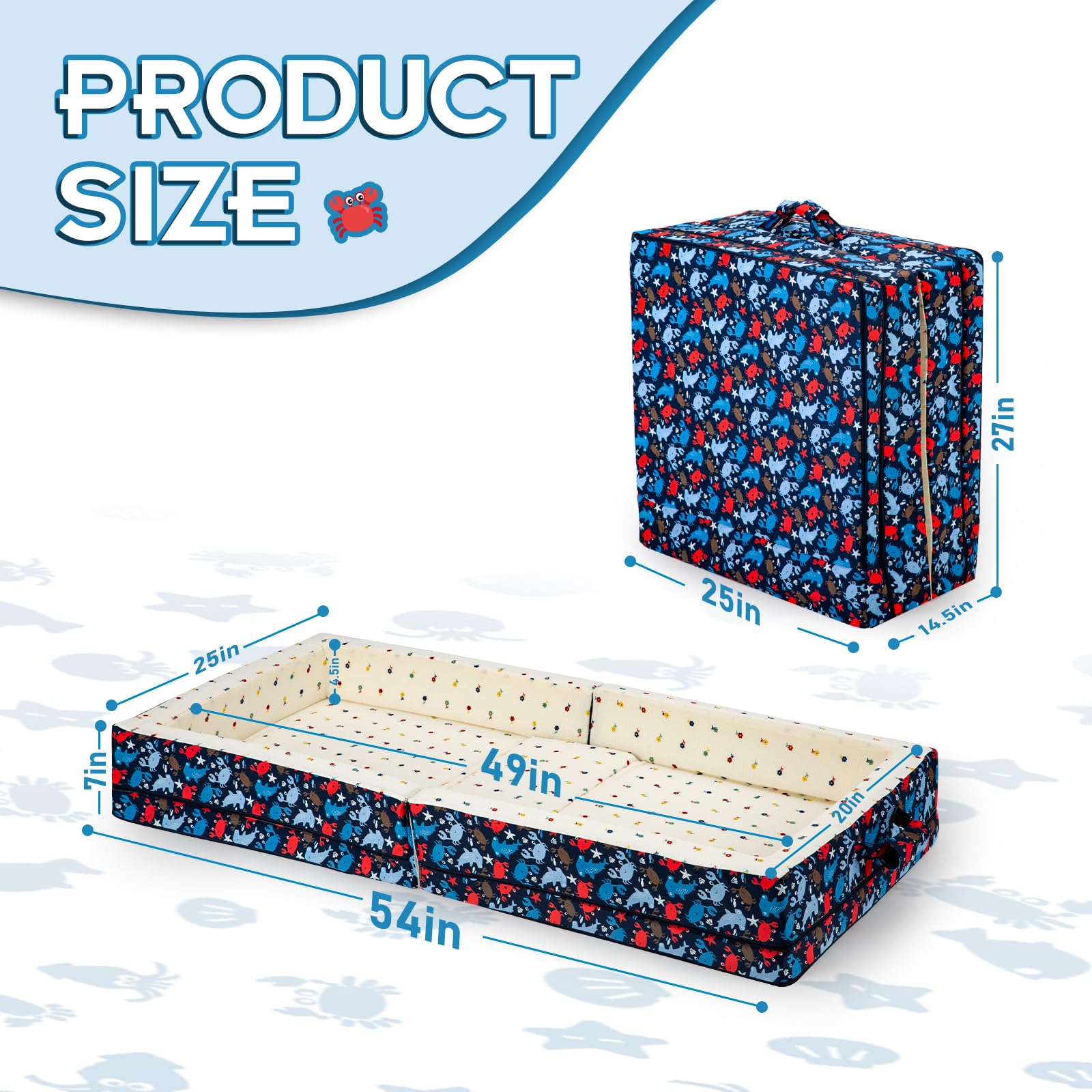 Umoving bed with integrated rails for stable sleep.