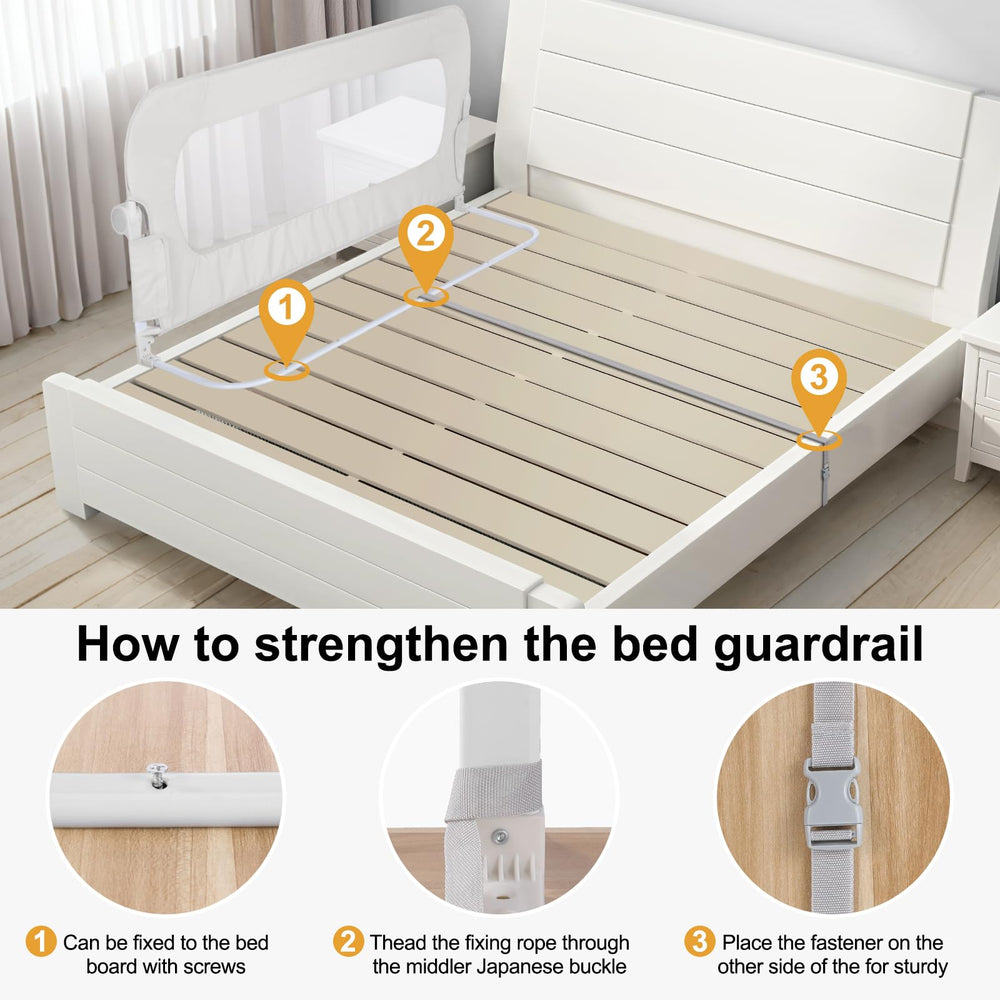 UNAPHO easy-installation bed rail with tool-free setup saves time