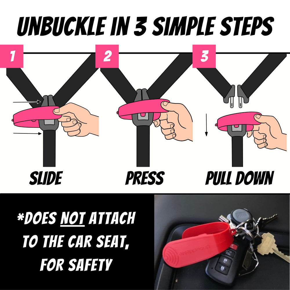 UnbuckleMe compatible with stroller buckles for quick, smooth use