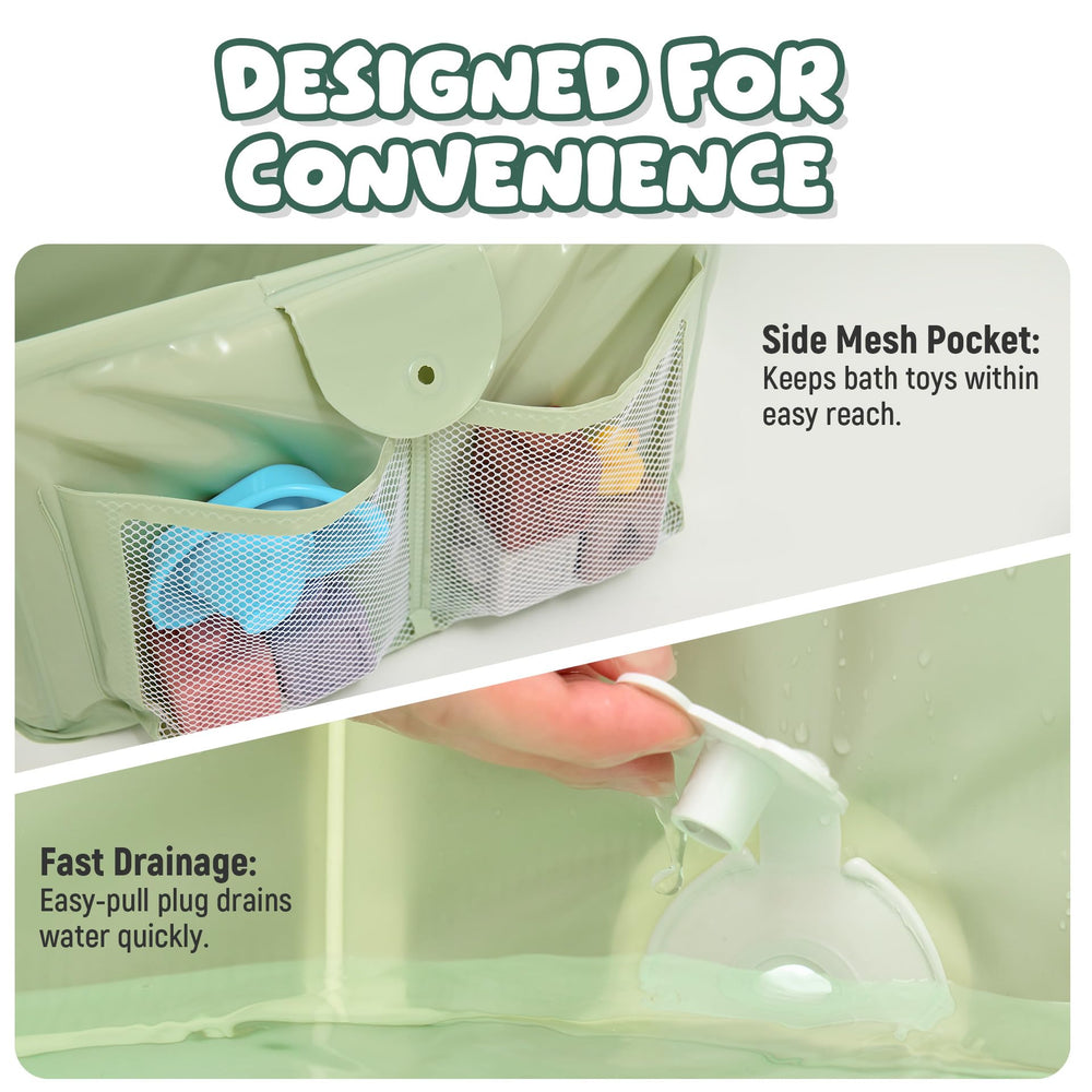 UNCLE WU travel-ready tub folds flat for trips