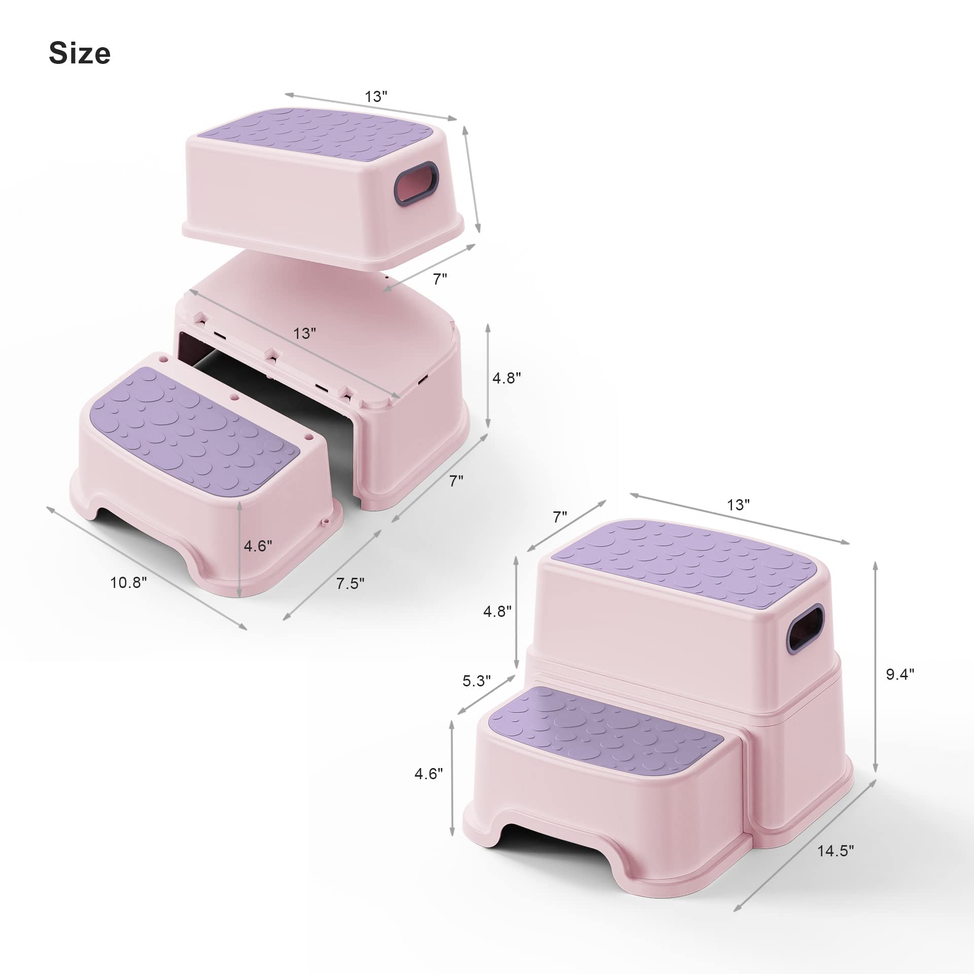 UNCLE WU lightweight toddler stool easy to move between rooms.