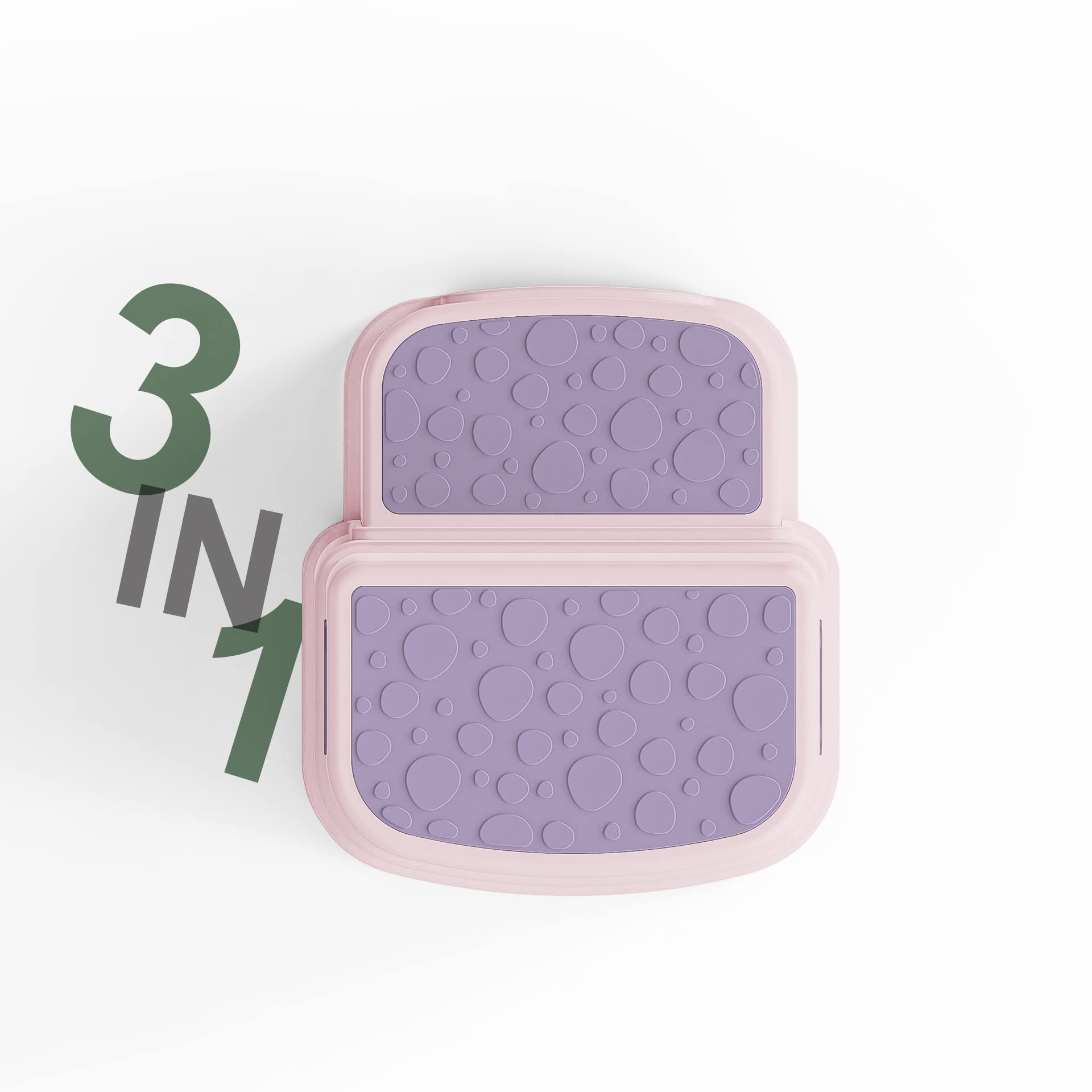 UNCLE WU toddler step stool shows non-slip feet for secure placement.