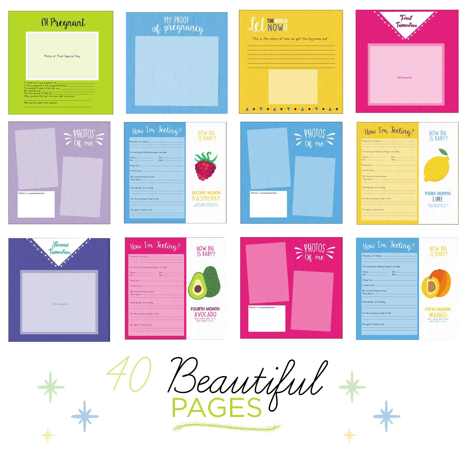 Milestone stickers (12-count) from Unconditional ROSIE add playful decorative touches