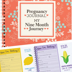 Unconditional ROSIE pregnancy journal cover, hardcover keepsake for documenting nine months.