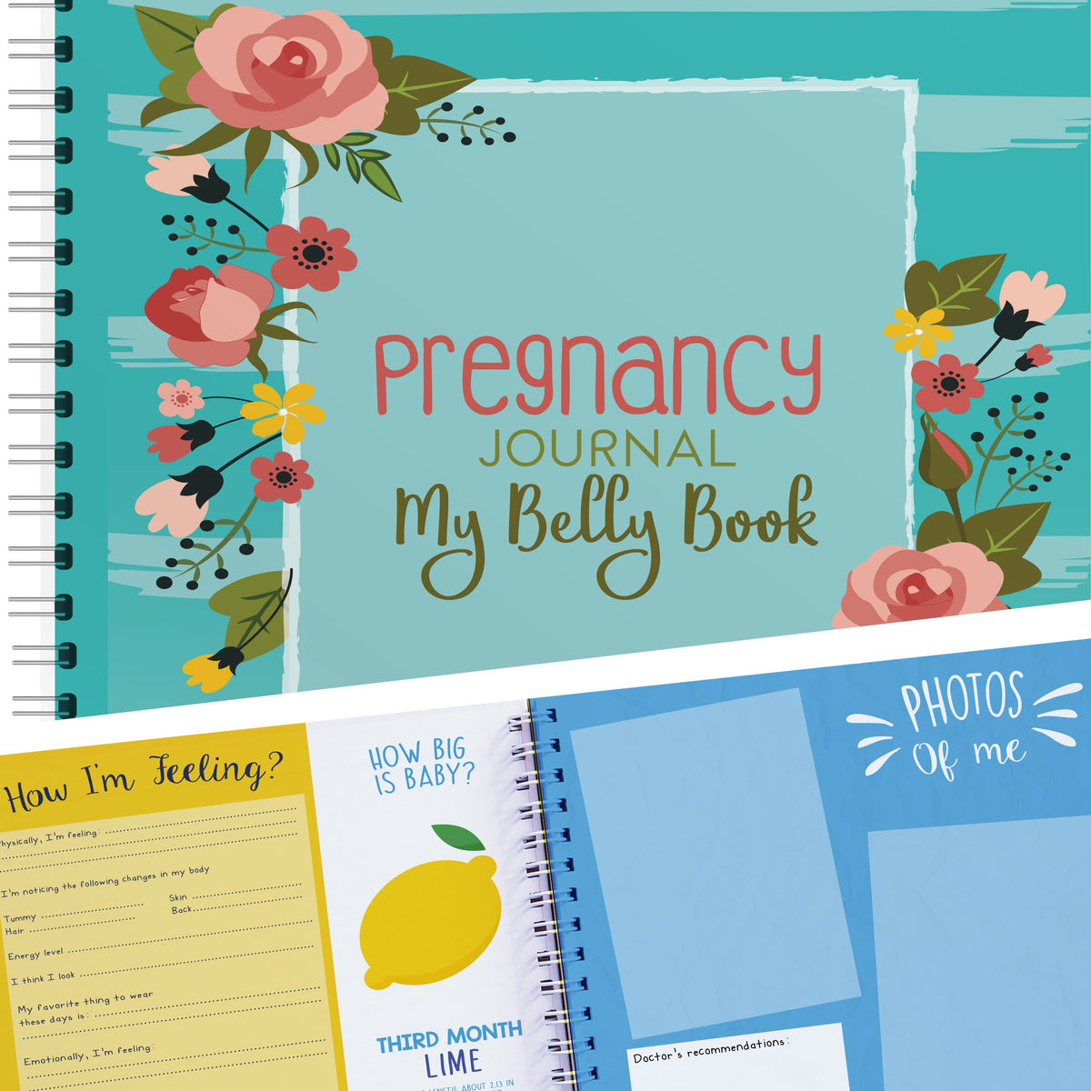 Unconditional ROSIE My Belly Book cover showcases a stylish, durable pregnancy keepsake