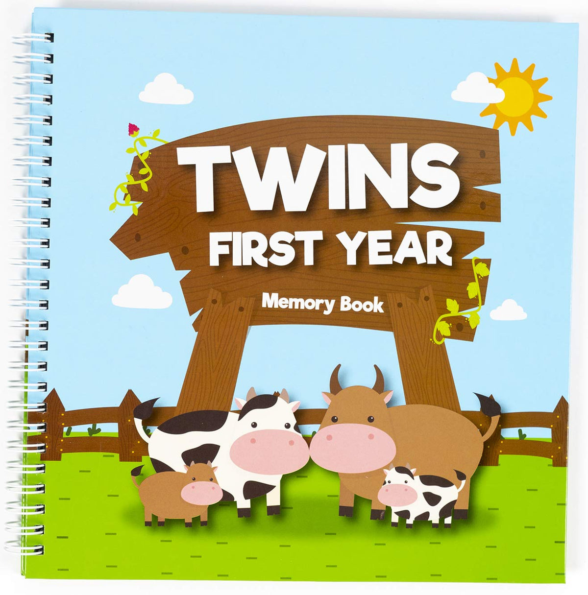 Unconditional ROSIE twins memory book cover — durable keepsake for newborn memories