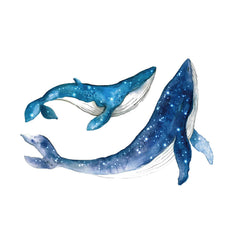 Under The Sea Whales wall sticker featuring whales for a playful nursery setting.