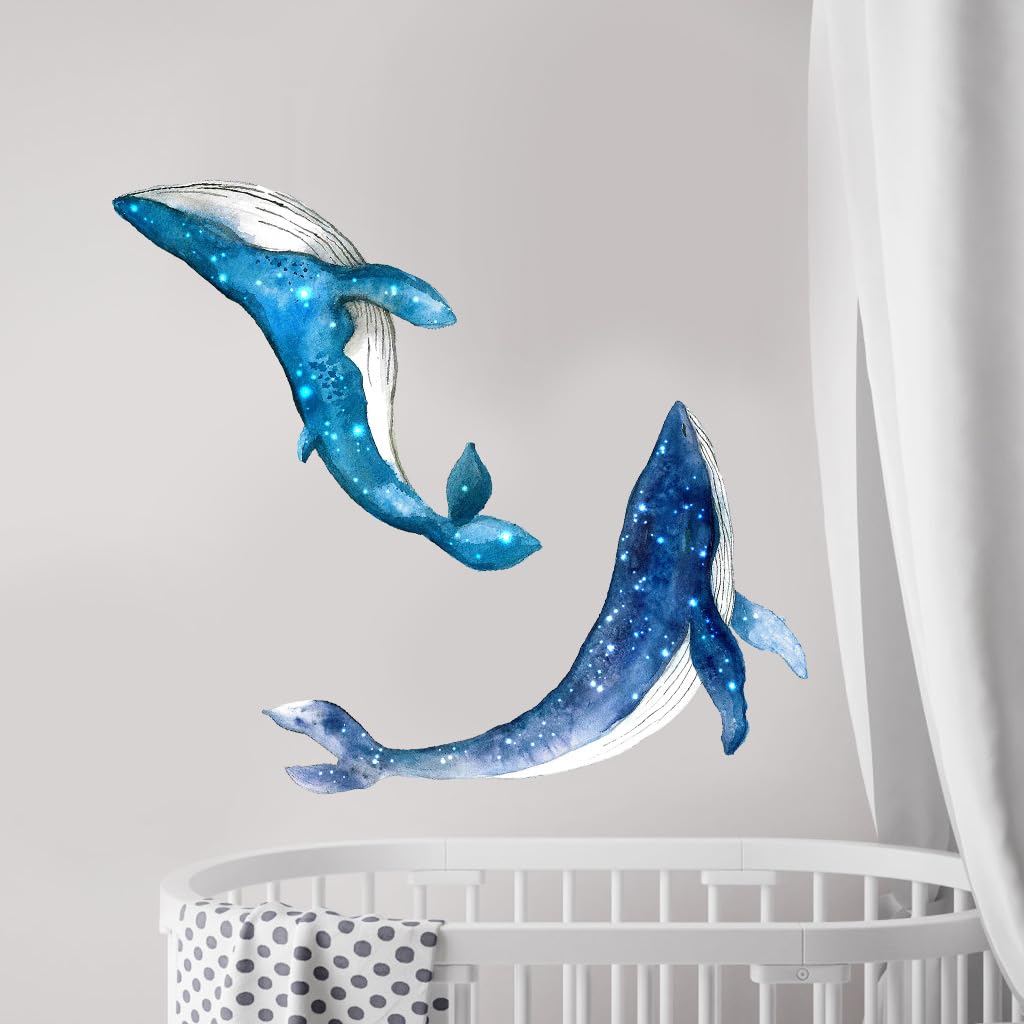 Under The Sea Whales ocean fish wall decals for easy, no-residue removal.