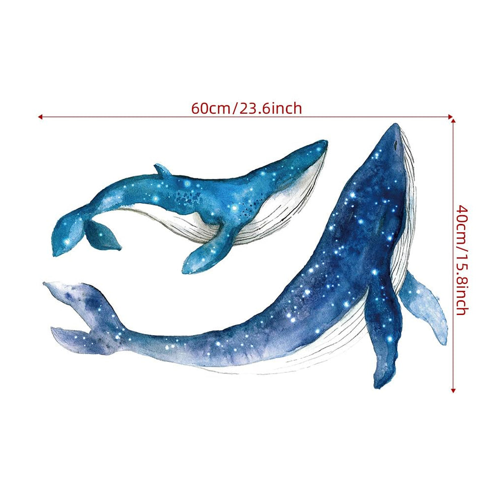 Under The Sea Whales decals are child-friendly and easy to paste for DIY decor.