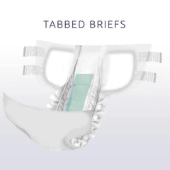 Close-up of reusable tabs on UnderX briefs for a secure, adjustable fit.