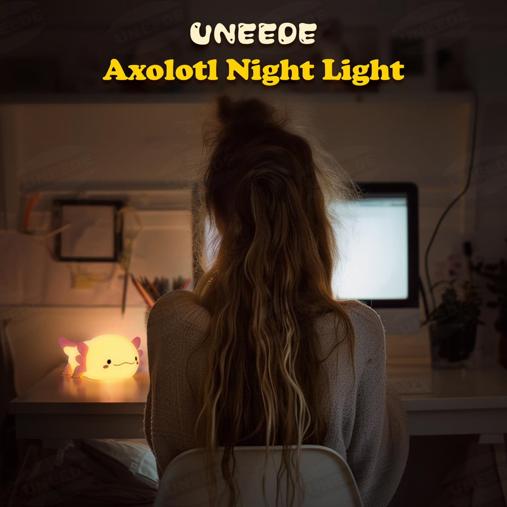 UNEEDE Axolotl gift light adds charming decor and comforting ambiance.