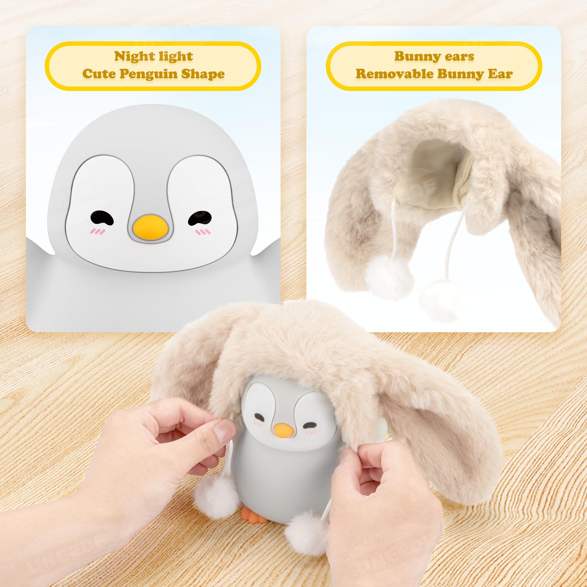UNEEEDE nursery decor night light suitable for bedside tables and strollers.