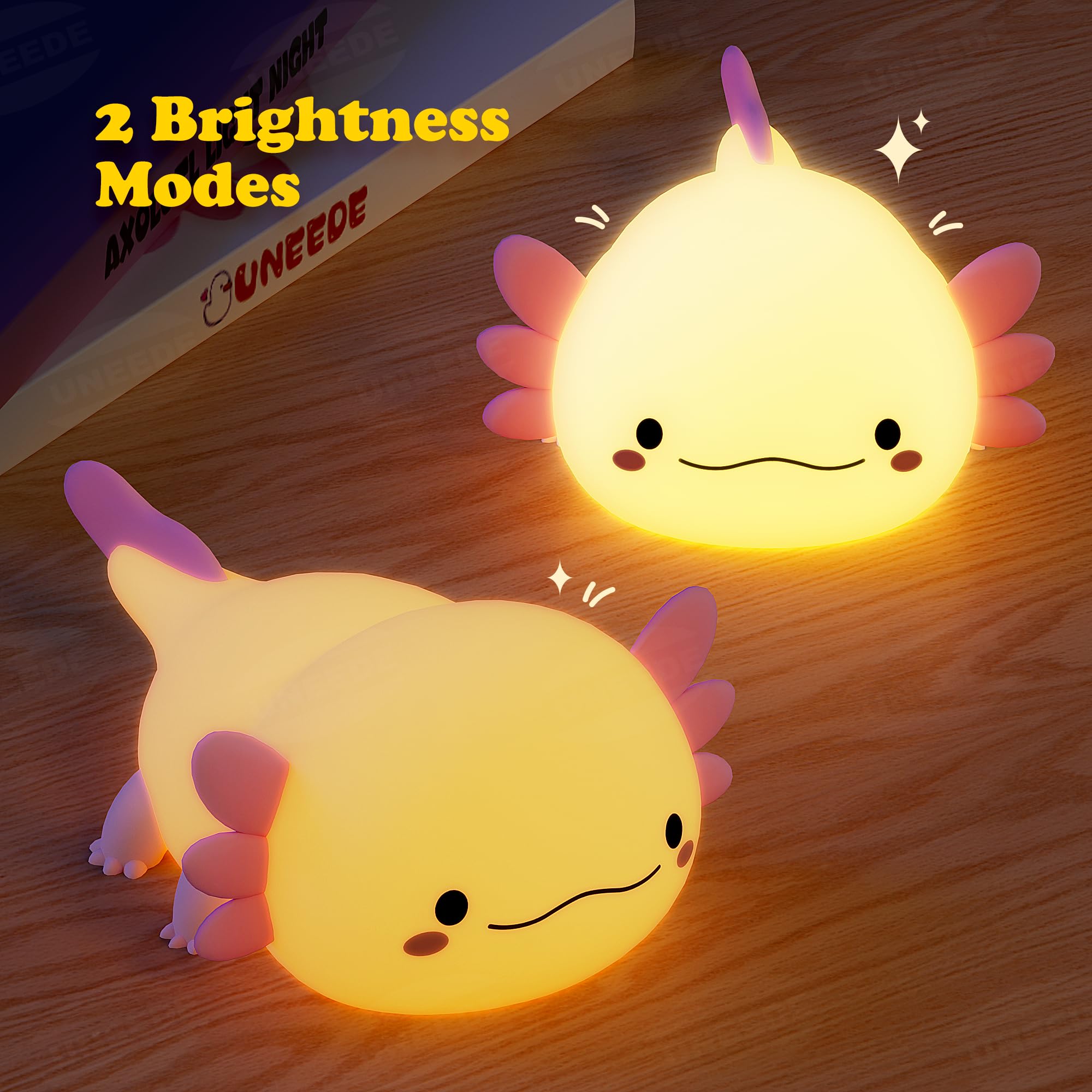 UNEEDE silicone night lamp offers soft, tactile sensory play with gentle illumination.
