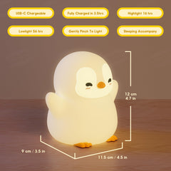 UNEEEDE silicone touch lamp delivers a safe, durable night glow.