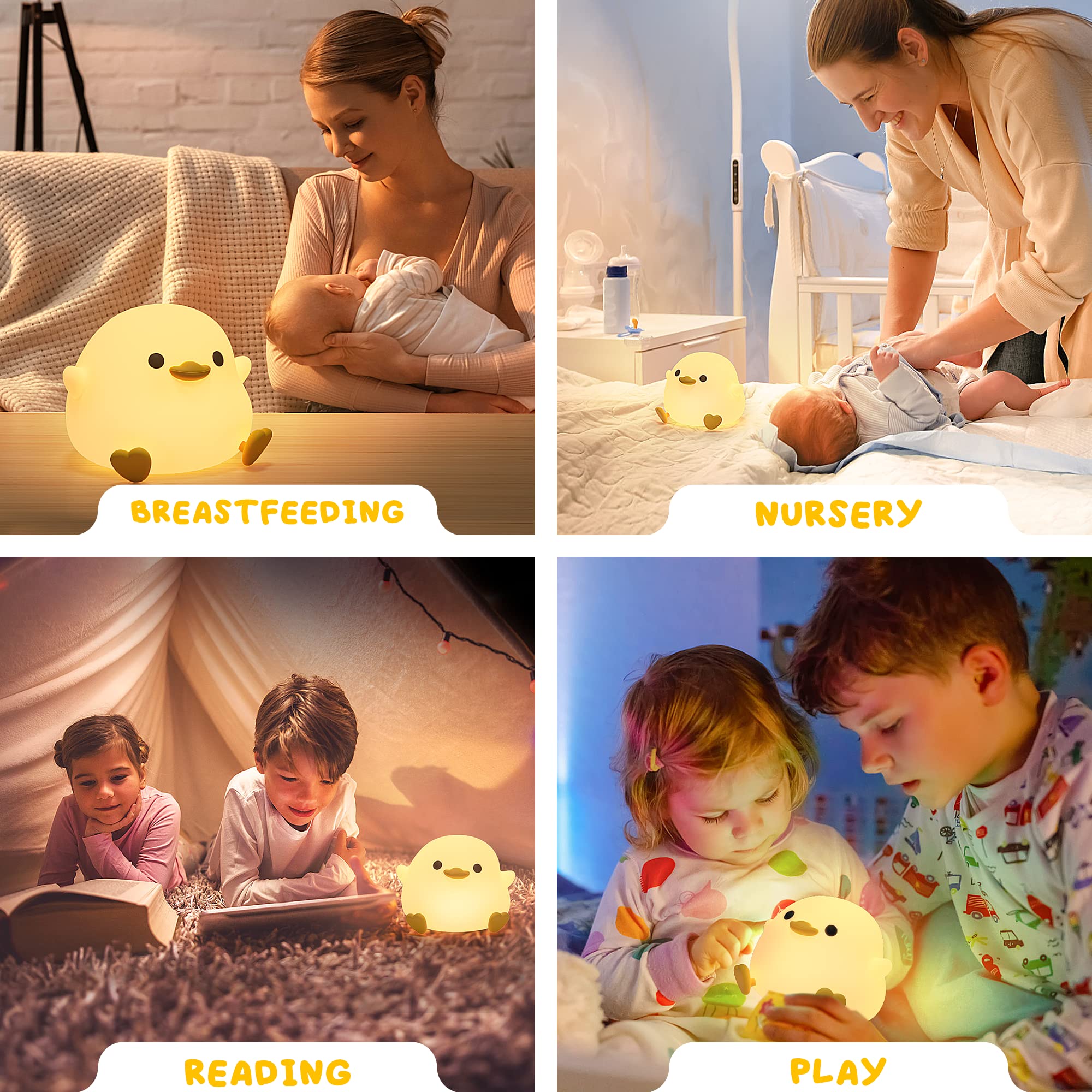 UNEEDE squishy baby duck lamp as a charming gift and decor accessory.